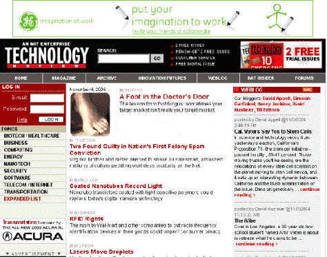 Technology Review home page